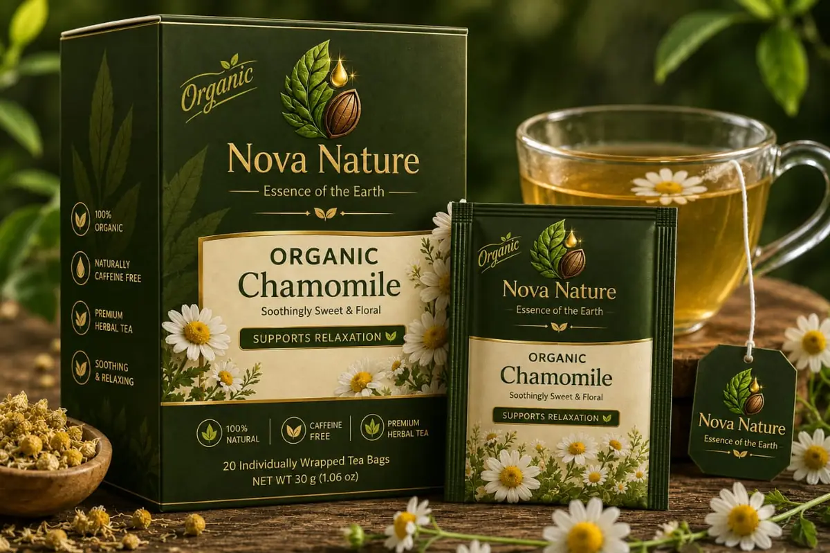 Nova Nature chamomile tea box