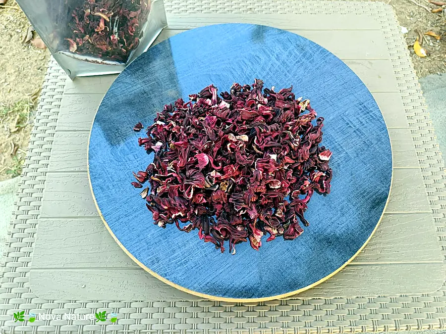 Dried hibiscus flowers — Nova Nature partner farm